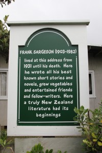 Frank Sargeson Plaque