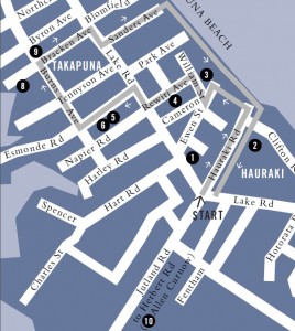 Takapuna Literary Walk - Die Karte
