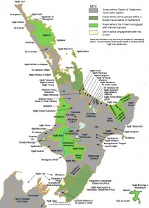 Waitangi Treaty Einigungen zwischen Krone und Iwi (c) OTS