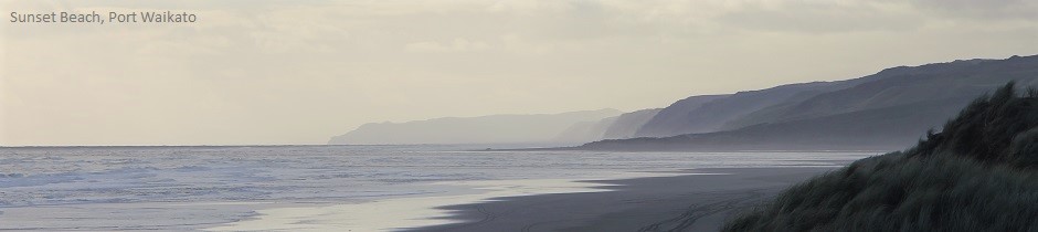 Sunset Beach, Port Waikato, New Zealand